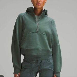 Lululemon Scuba Oversized Half-Zip Hoodie Dark Forest